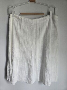 New The EARTH COLLECTION White Cotton Skirt